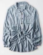 American Eagle Outfitters Don't Ask Why Dolman Button Down Shirt