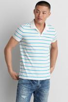 American Eagle Outfitters Ae Stripe Jersey Polo Shirt