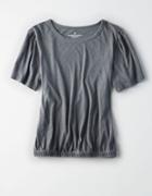 American Eagle Outfitters Ae Bubble Hem Puff-sleeve T-shirt