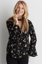 American Eagle Outfitters Ae Long Sleeve Choker Top