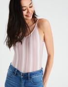 American Eagle Outfitters Ae Soft & Sexy Striped Low Back Bodysuit
