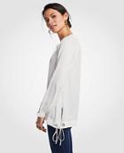 Ann Taylor V-neck Drawstring Top