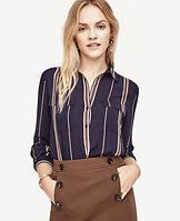 Ann Taylor Striped Camp Popover