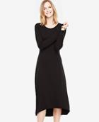 Ann Taylor Elliptical Hem Midi Dress