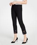 Ann Taylor The Ankle Pant With Lace Hem