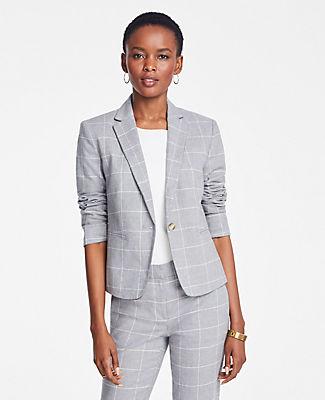 Ann Taylor The Newbury Blazer In Windowpane