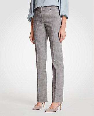 Ann Taylor The Straight Leg Pant In Crosshatch - Classic Fit