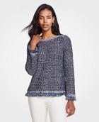 Ann Taylor Sequin Fringe Sweater