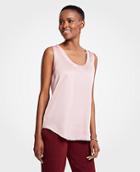 Ann Taylor Shimmer Stitched Tank