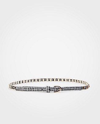 Ann Taylor Plaid Chain Belt
