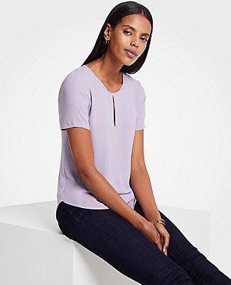 Ann Taylor Keyhole Tee