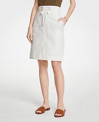Ann Taylor Tie Waist A-line Skirt