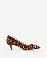 Ann Taylor Reese Leopard Print Haircalf Pumps