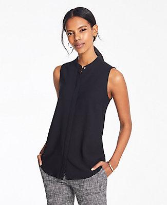 Ann Taylor Sleeveless Button Down Top