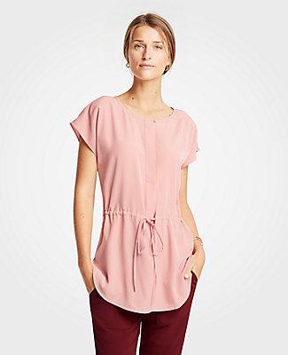 Ann Taylor Drawstring Tunic Top