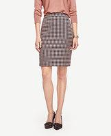 Ann Taylor Curvy Shimmer Houndstooth Pencil Skirt