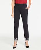 Ann Taylor The Ankle Pant In Embroidered Hem - Curvy Fit
