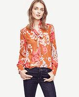 Ann Taylor Poppy Ruffle Collar Blouse