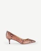 Ann Taylor Reese Exotic Embossed Leather Pumps