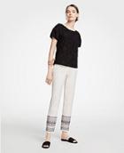 Ann Taylor The Ankle Pant In Embroidery