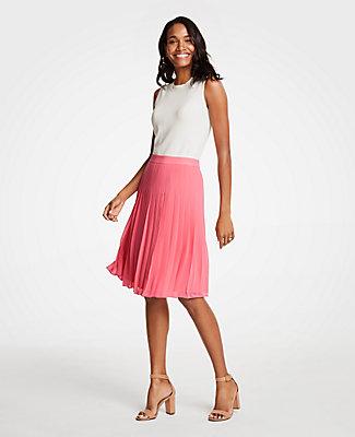 Ann Taylor Pleated Chiffon Skirt