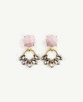 Ann Taylor Crystal Cluster Drop Earrings