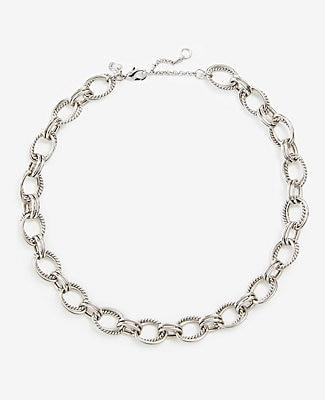 Ann Taylor Rope Chain Link Statement Necklace