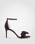 Ann Taylor Kinsley Suede Bow Heeled Sandals