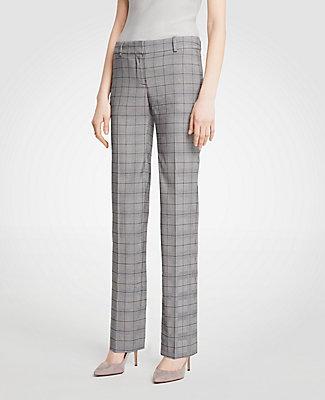 Ann Taylor The Straight Leg Pant In Glen Plaid - Curvy Fit