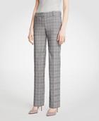 Ann Taylor The Straight Leg Pant In Glen Plaid - Curvy Fit