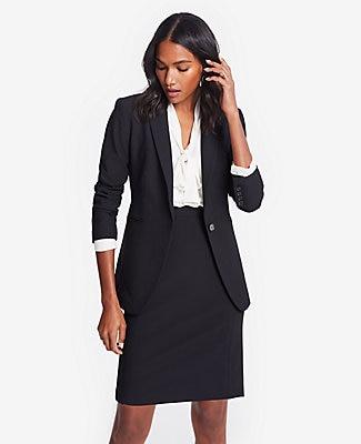 Ann Taylor The Long 1-button Blazer In Bi-stretch