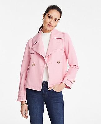 Ann Taylor Bi-stretch Short Trench Coat