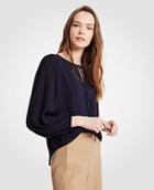 Ann Taylor Shirred Shoulder Blouse