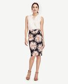 Ann Taylor Chrysanthemum Pencil Skirt