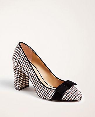 Ann Taylor Kaia Bow Block Heel Pumps