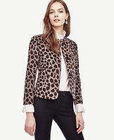 Ann Taylor Spotted Collarless Jacket