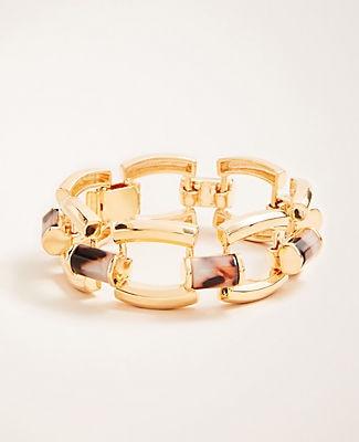 Ann Taylor Tortoiseshell Print Link Bracelet