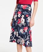 Ann Taylor Floral Cluster Flare Skirt