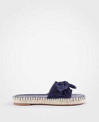 Ann Taylor Nellie Denim Bow Espadrille Sandals