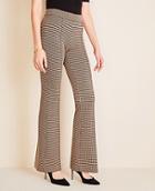 Ann Taylor Houndstooth Knit Flare Trousers