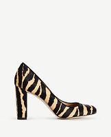 Ann Taylor Drea Zebra Print Haircalf Pumps