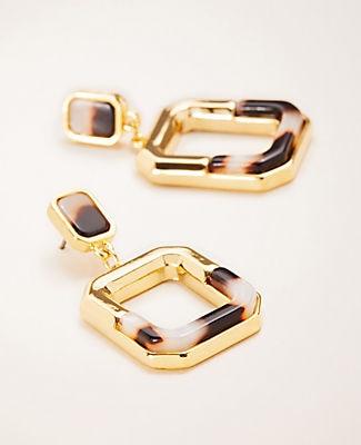 Ann Taylor Tortoiseshell Print Link Earrings