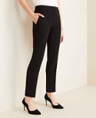 Ann Taylor The Ankle Pant In Black Doubleweave - Curvy Fit