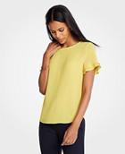 Ann Taylor Double Ruffle Cuff Tee