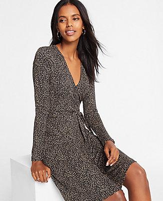 Ann Taylor Cheetah Print Wrap Dress
