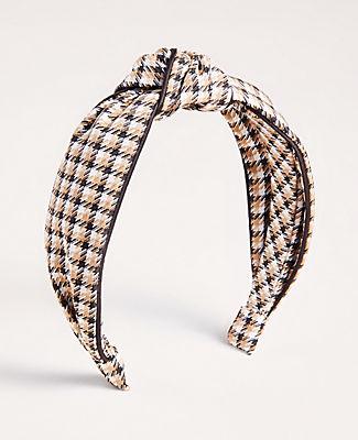 Ann Taylor Plaid Knotted Headband