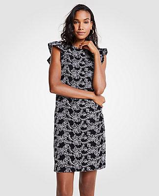 Ann Taylor Contrast Lace Shift Dress