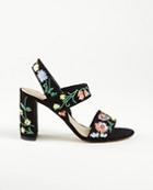 Ann Taylor Lorna Garden Embroidered Suede Sandals