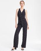 Ann Taylor Polka Dot Racerback Jumpsuit