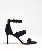 Ann Taylor Raina Scalloped Suede Heeled Sandals